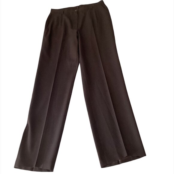 VINTAGE Bianca Washable 2-Piece Pant Suit in Pinstripe Fabric, Size 8, Black/red - Picture 5 of 12